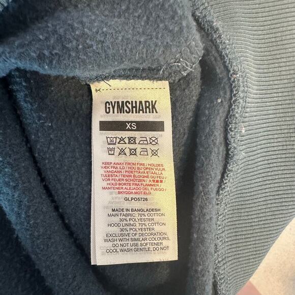 Gymshark Apollo Graphic Oversized Hoodie Size XS Green/Grey Activewear Athletic - Picture 8 of 8